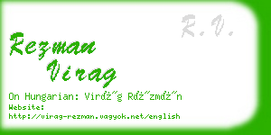 rezman virag business card